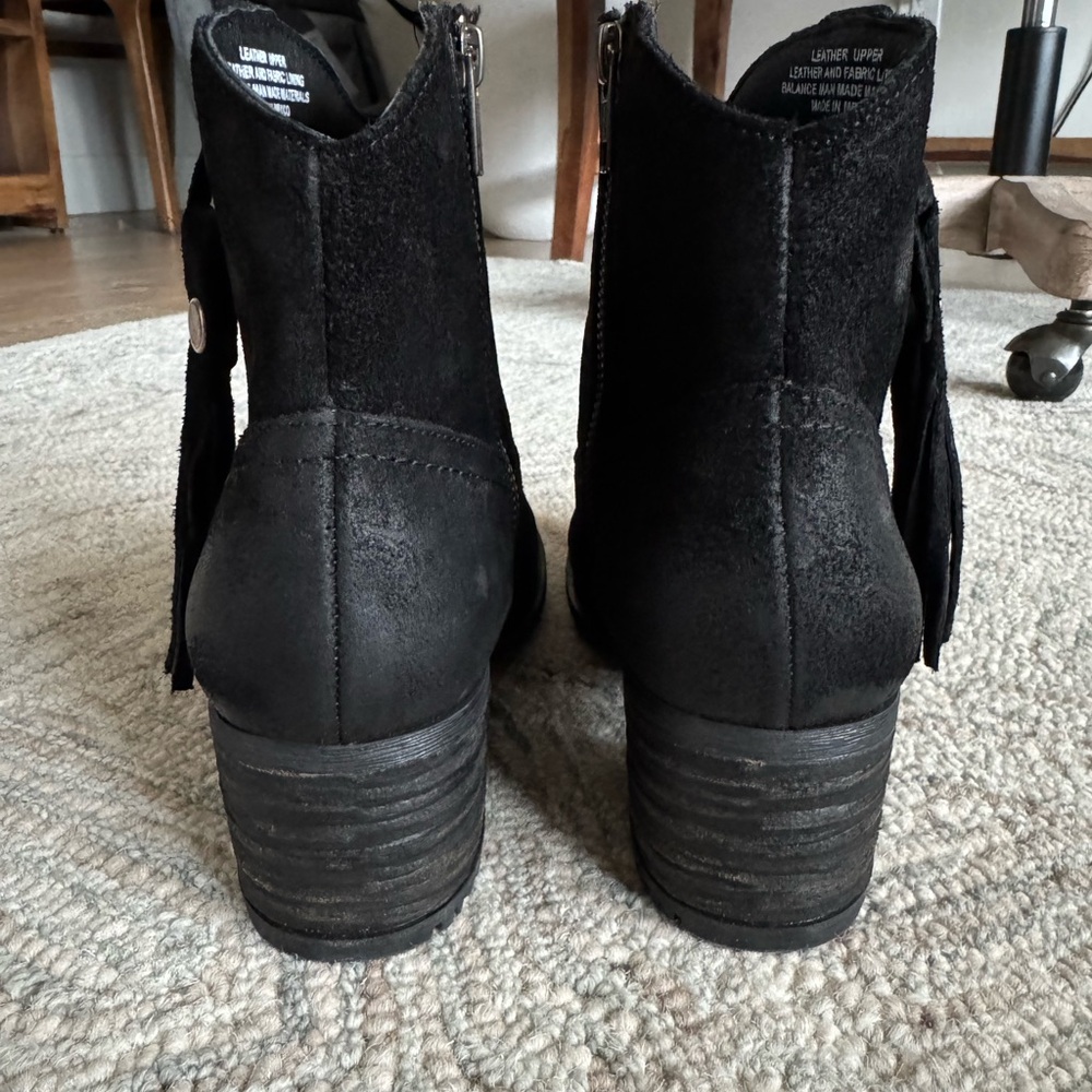 Black Suede Ankle Boots - Picture 6 of 6